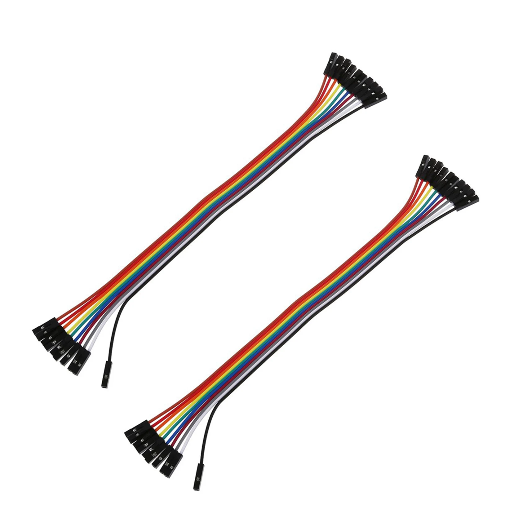 20PCS 20CM Female To Female 1 Pin Plug Jumper Cable Wires Multicolor