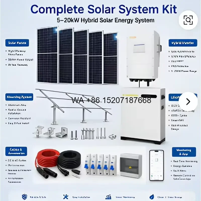Wmwmnu for Complete Balcony 3kw Hybrid 100kw off Grid Full Set Battery 10 kw Photovoltaic All in One Solar Home Energy