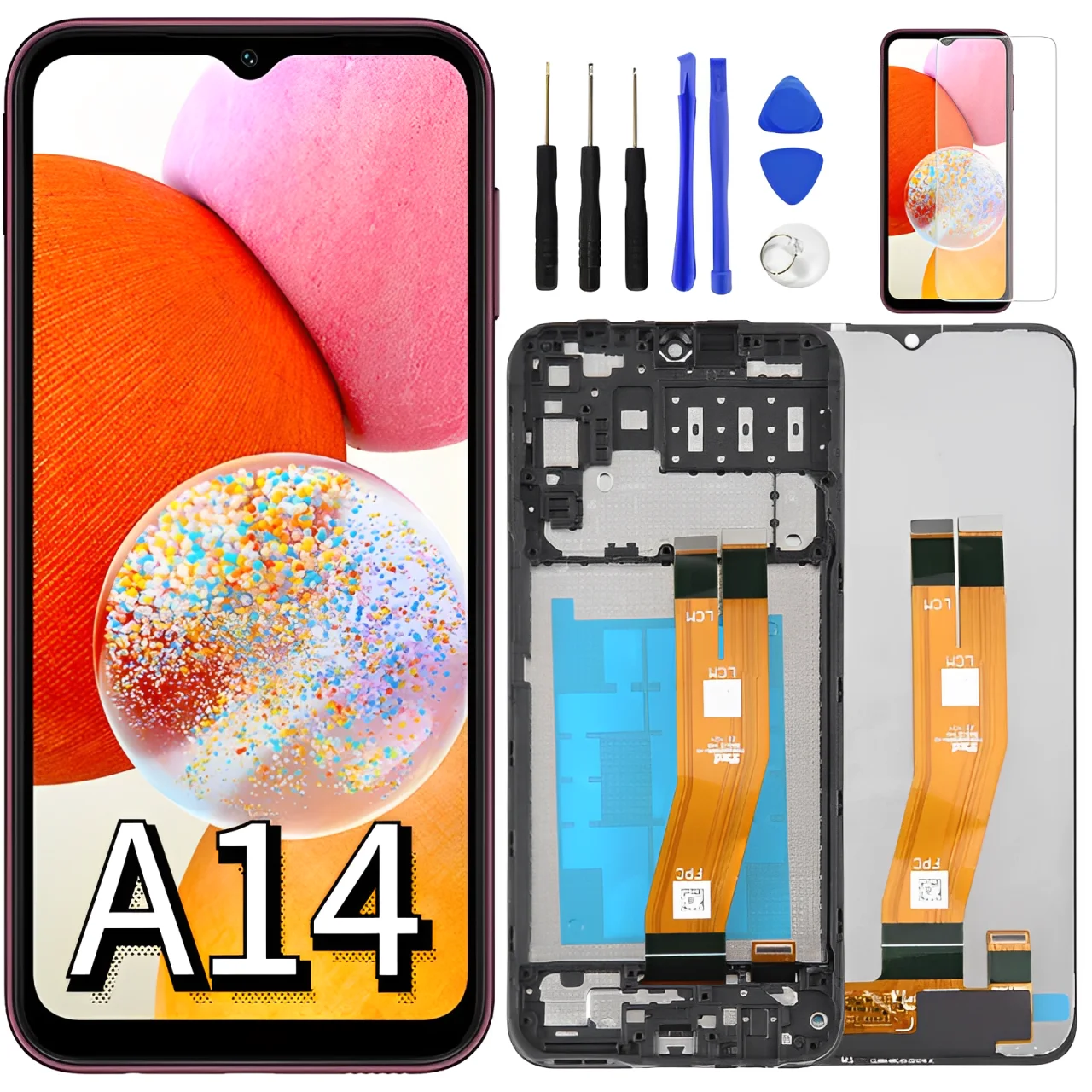 For Samsung Galaxy A14 LCD Display SM-A145F SM-A145F/DSN SM-A145P Touch Screen Digitizer Display 6.6\