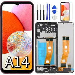 For Samsung Galaxy A14 LCD Display SM-A145F SM-A145F/DSN SM-A145P Touch Screen Digitizer Display 6.6