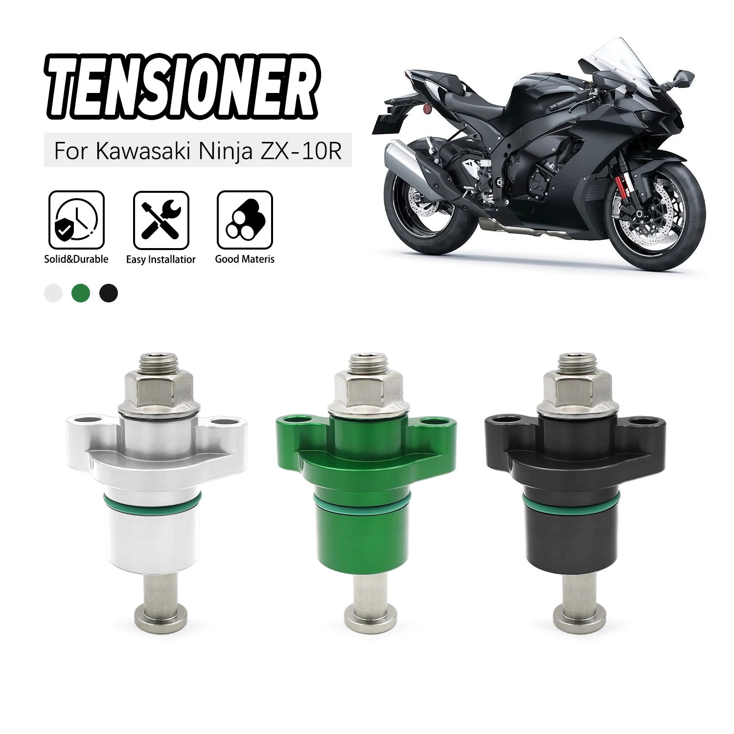 

Accessories Moto For Kawasaki NINJA ZX-10R ZX10R 2004-2018 ZX-10RR Engine Manual Cam Chain Tensioner Replaces 12048-0088