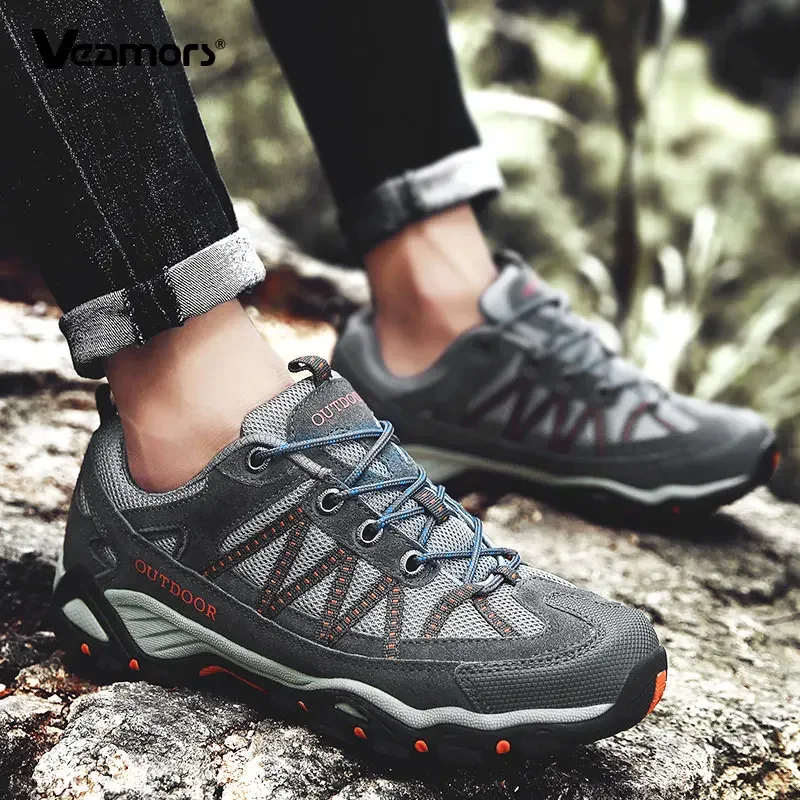 Unisex Outdoor Sneakers Wear-resistant Hiking Shoes For Men Women Non-Slip Tactical Climbing Shoes Breathable Trekking Sneakers