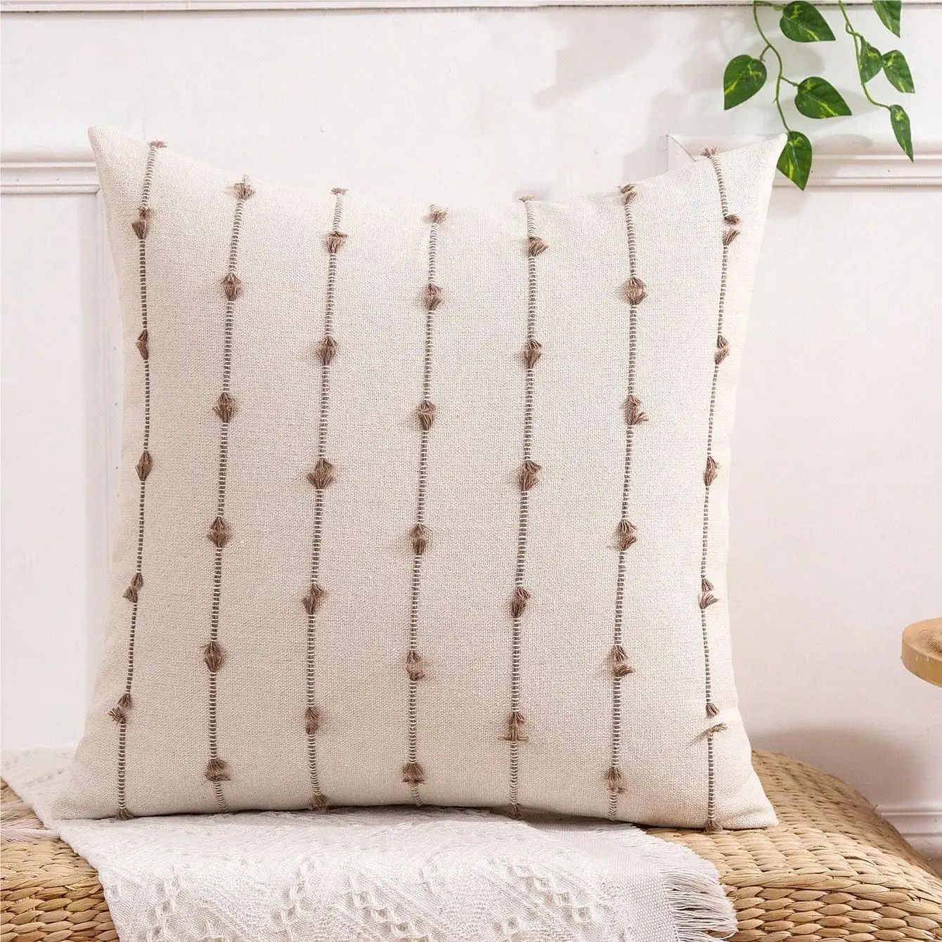 1 Pc Bohemian Style Throw Pillowcase Creative Decorative Linen Pillow Cover Home Decoration Square Cushion Cover