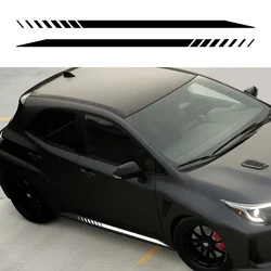 Car Vinyl Decals Side Skirt Graphics Racing Stripes Sticker Waterproof Hatchback Decor Accessories For Toyota Corolla GR Four