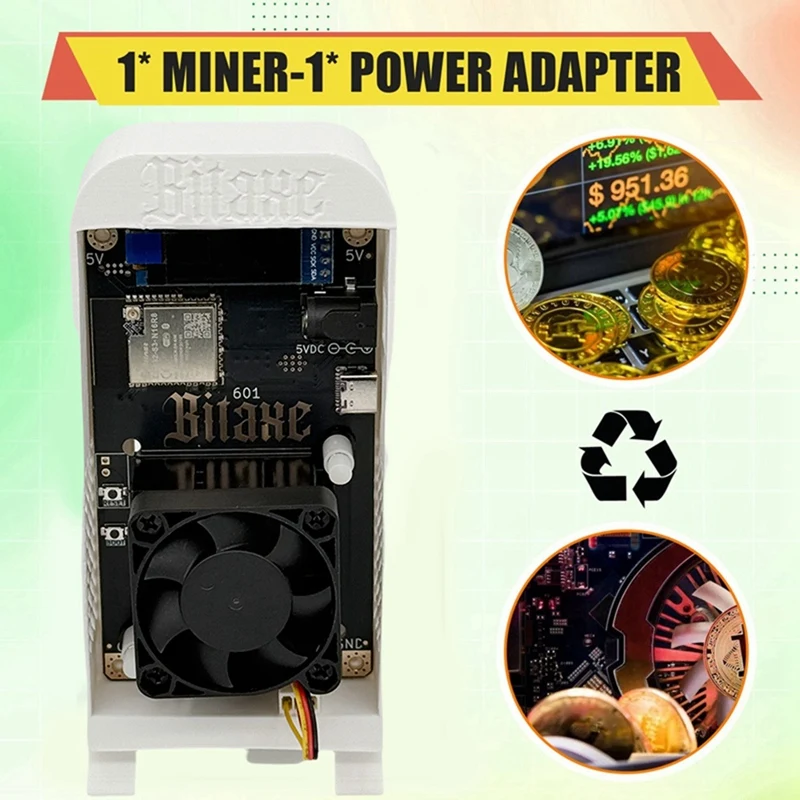 Bitaxe Gamma 601 BTC Solo Lottery Miner 1.2TH/S BM1370 Asic 18-22W Bitcoin Crypto Miner From Antminer S21 Pro US PLUG