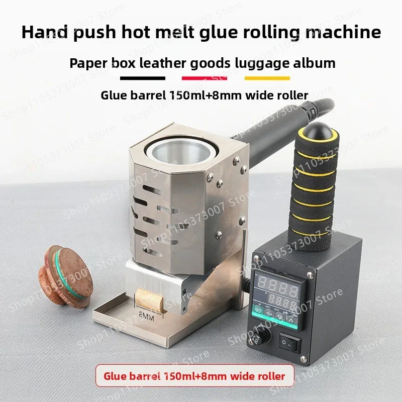 

Hand-push hot melt glue rolling, gluing, yellow glue satchel leather bag rolling, gluing, brushing, gluing machine