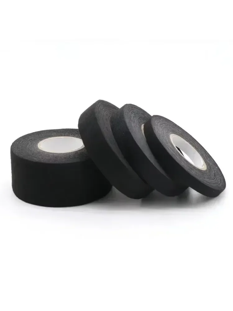 Width 9~50mm Heat-resistant Flame Retardant Tape Adhesive Cloth Tape For Car Cable Harness Wiring Loom Protection Black