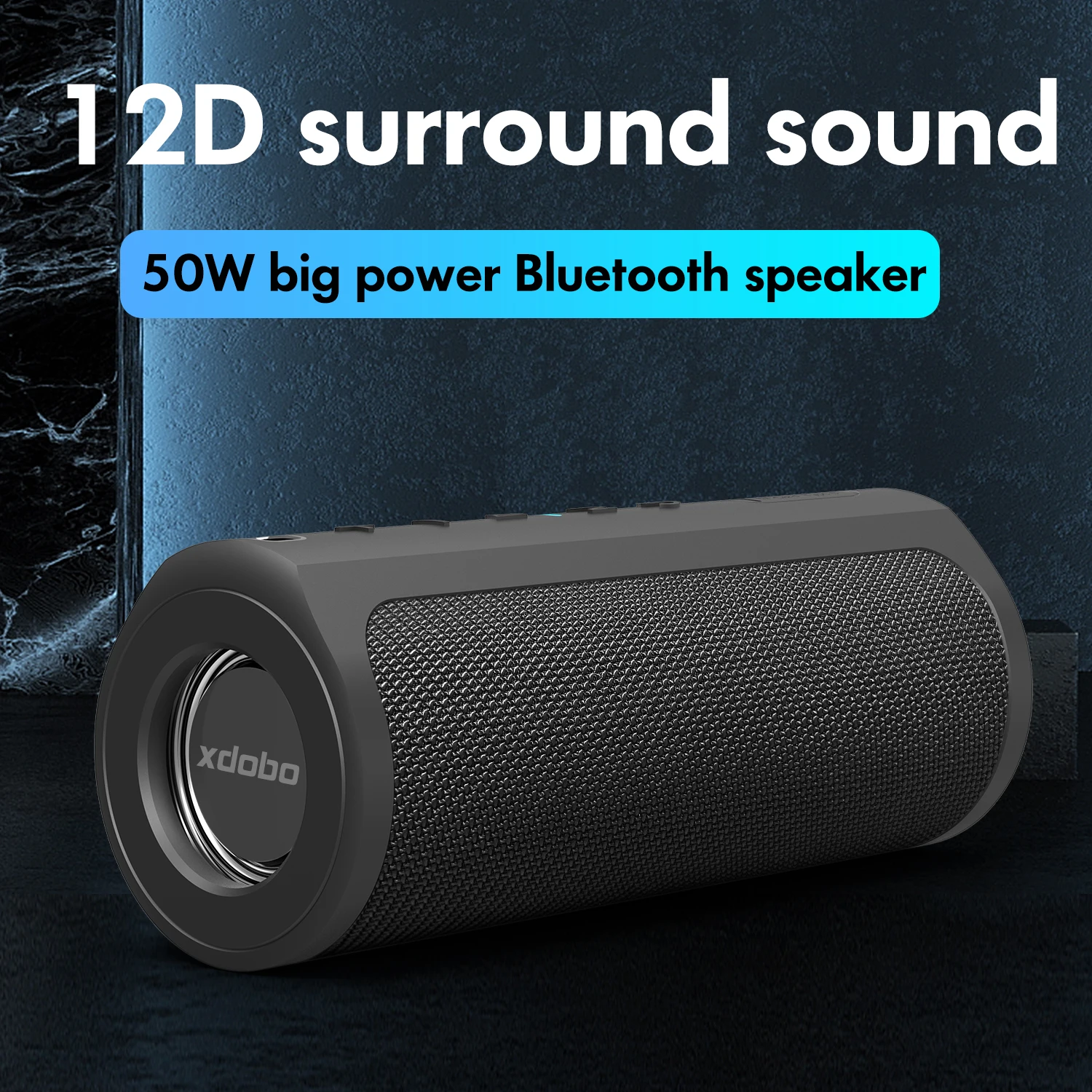 Caixa de Som Bluetooth XDOBO Hero 1999 50W IPX7 à Prova d'Água com Subwoofer Surround 12D 6600mAh 20H de Reprodução TF AUX USB