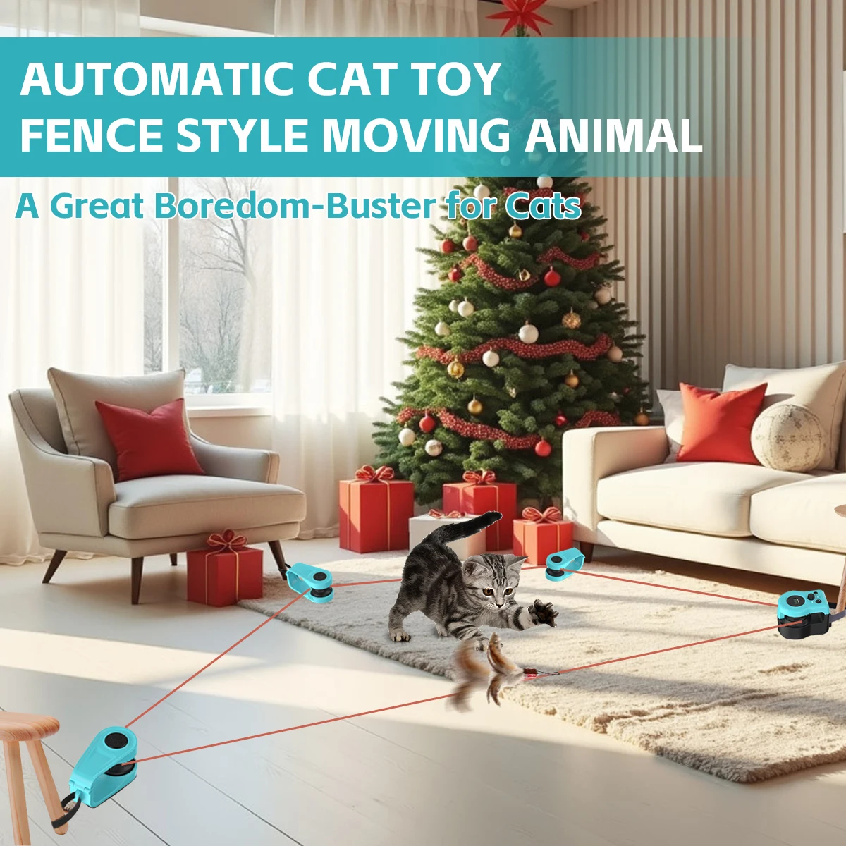 

Cat Toys for Indoor Cats Interactive Cat Toy Wheel Exerciser New Cat Treadmill for Indoor Adjustable Speed Simulated Hunting Toy