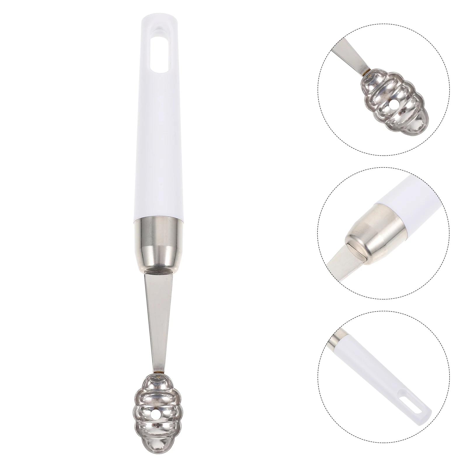 

1pc Stainless Steel Fruit Scoop Watermelon Kitchen Tool Dessert Spoon Home Restaurant Use Easy Clean Fruit Ball Scoop