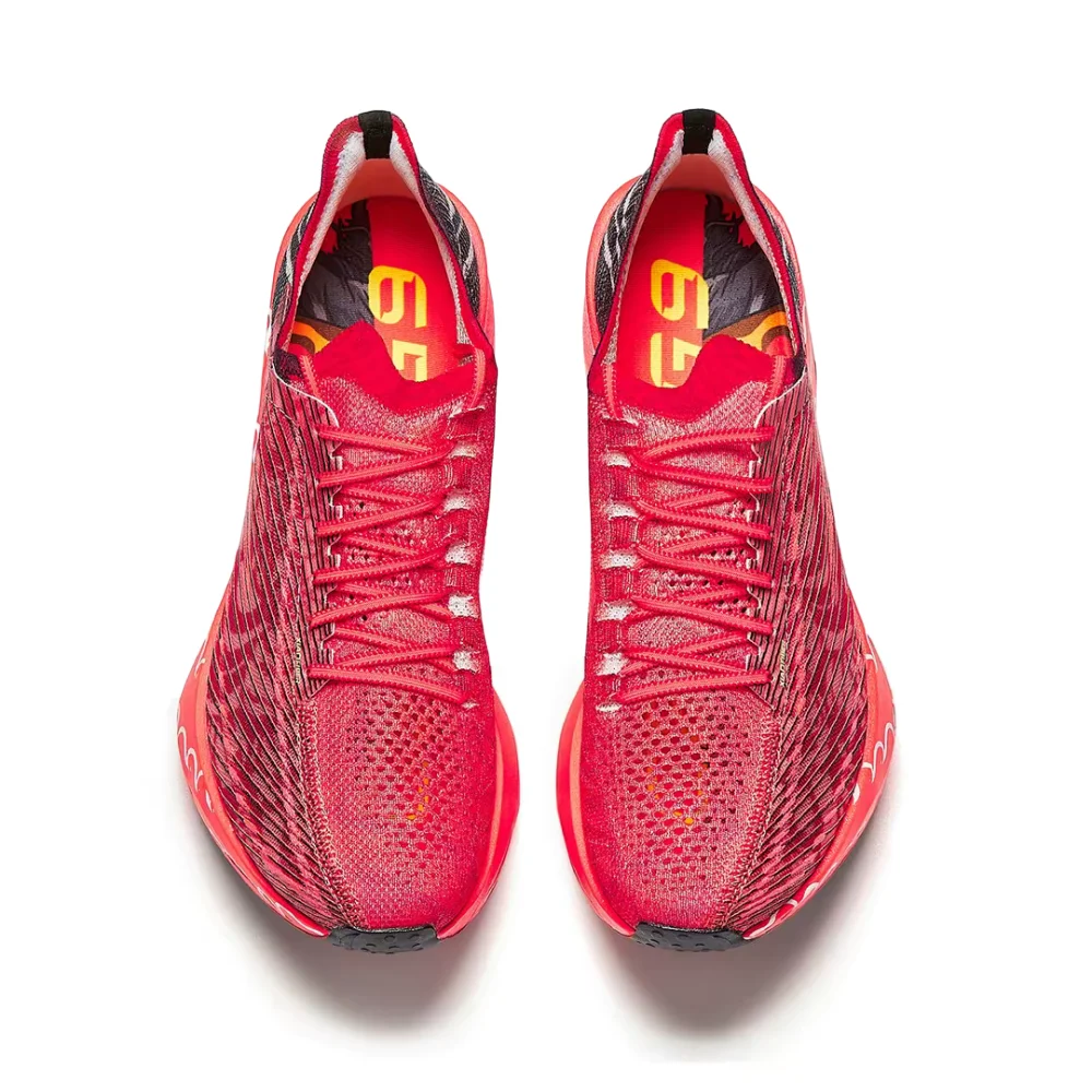 Anta C202 G9 Men's Running Shoes – Comfortable, Non-Slip, Stylish & Versatile, Neon Red/Black/Classic Red 912625557-2