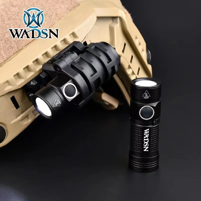 

WADSN Airsoft Tactical Helmet Light FAST Helmet Flashlight Mini Weapon Light Hunting Camping Lamp Strobe Survival Safety Torch