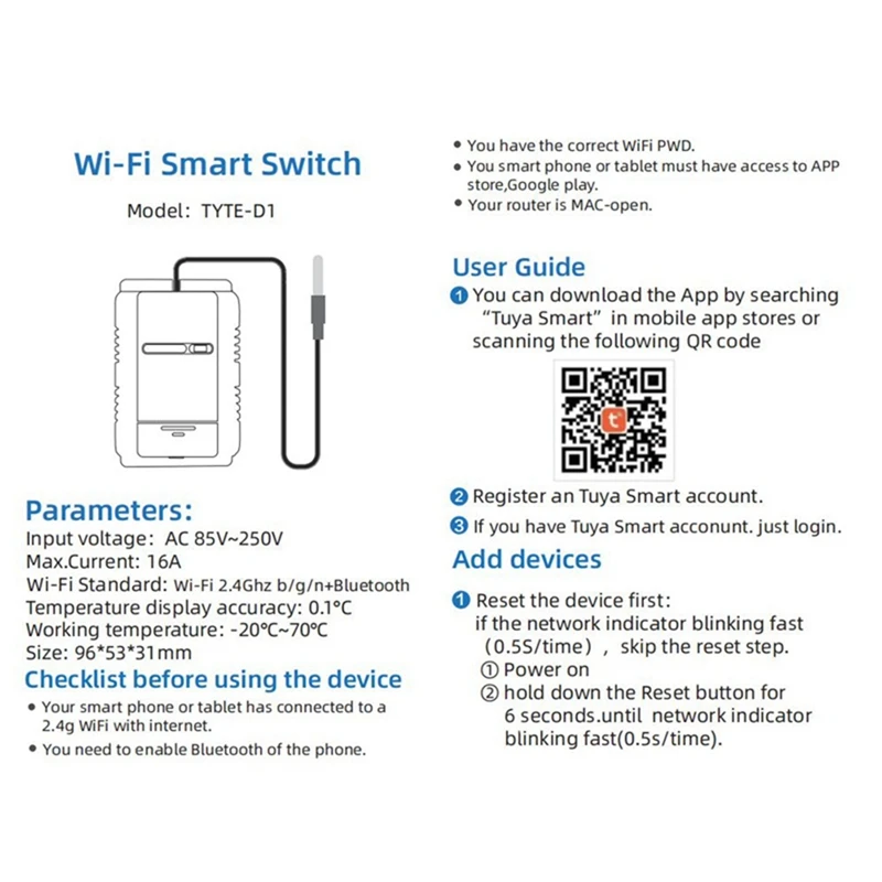 مفتاح ترموستات ذكي Tuya WiFi ، مراقبة ذكية ، تحكم في درجة الحرارة ، RF433 ، 16A ، W