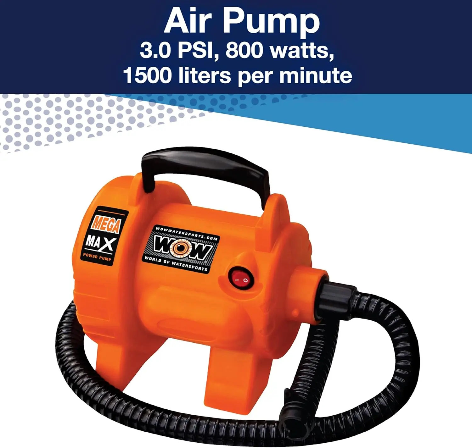 High-Power Foot Pump for Quick Inflation, Lightweight & Versatile with 1-Year Warranty