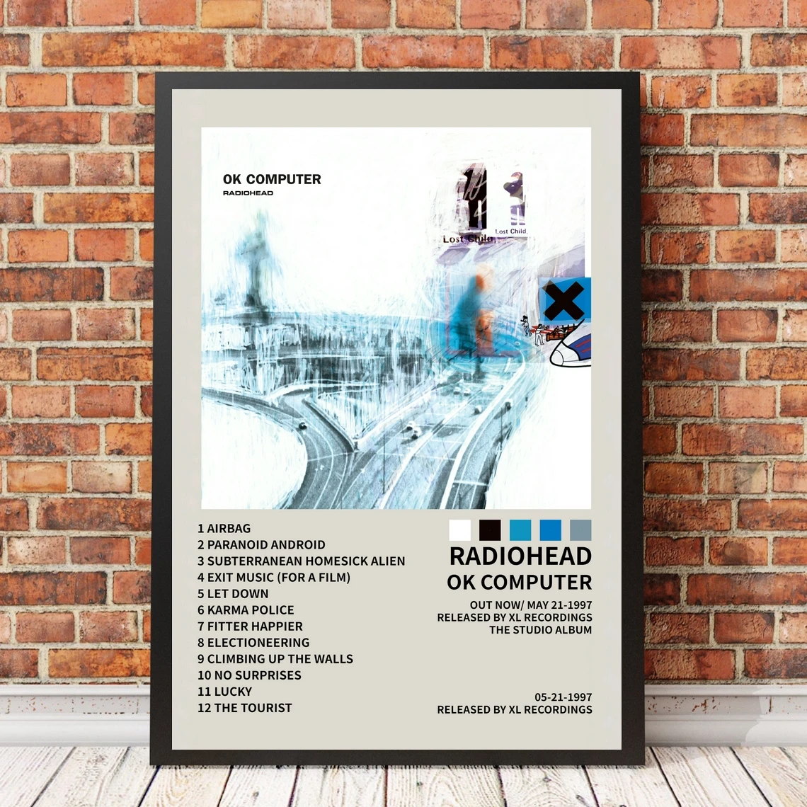 Radiohead OK Computer Music Album Song Catalog Poster Art Print Canvas Painting Wall Pictures Living Room Home Decor (No Frame)