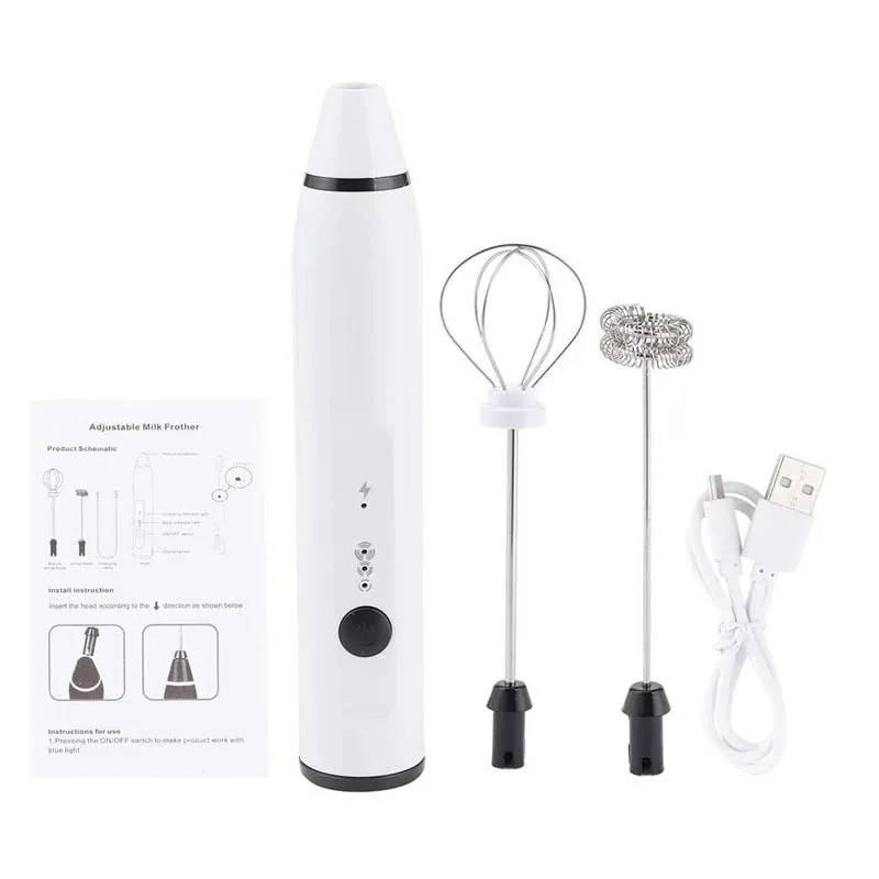Mini Electric Handheld Milk Frother Electric Blender with USB Electrical Maker Whisk Mixer for Milk Frother Cappuccino