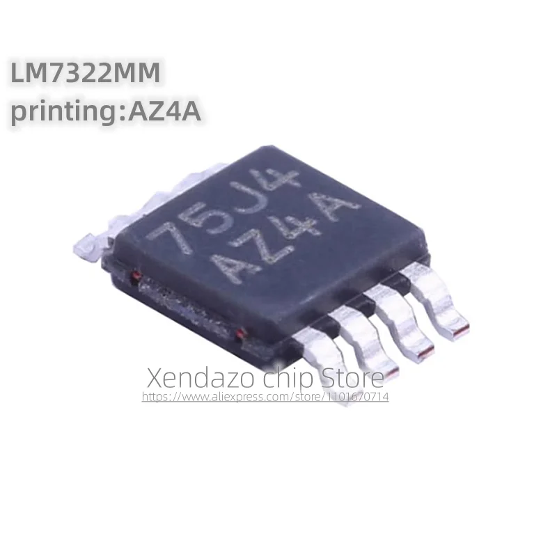 2pcs/lot LM7322MM LM7322MM/NOPB Silk screen printing AZ4A VSSOP-8 package Original genuine Operational amplifier chip