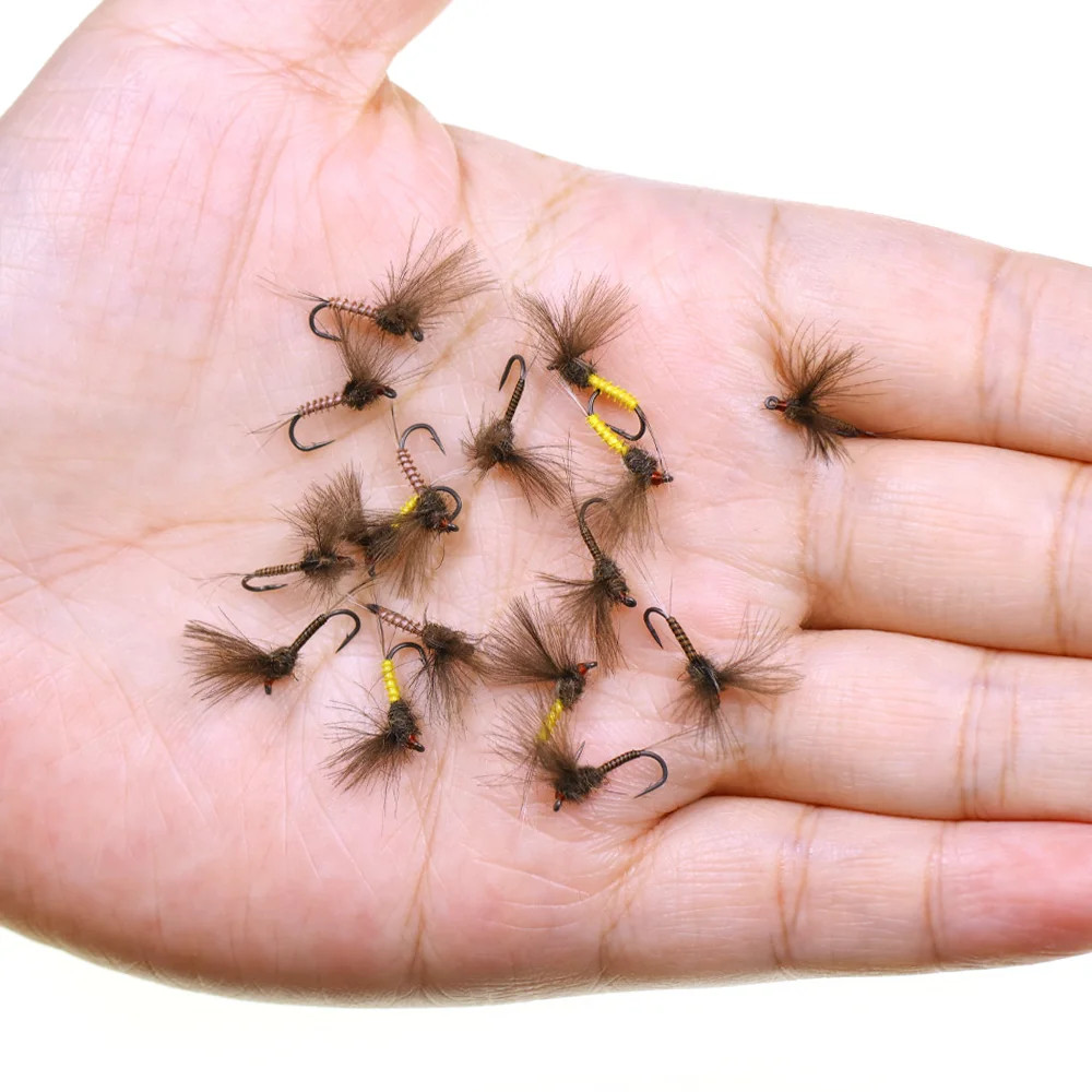 5 Stück/6 Stück # 16 CDC Mayfly Widerhaken-Angelhaken Parachute Dry Fly Künstliche Insektenköder Fliegenfischen Fliegen Forellen- und Barsch-Angelköder – Detail 4