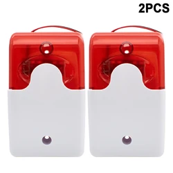2pcs 120 DB Flash LED Strobe Light Wired Siren 12V/24V Work For Wifi GSM PSTN Home Security Voice Burglar Alarm System