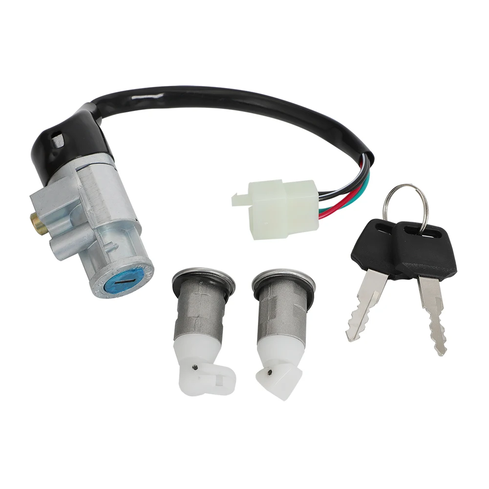 For Honda Elite50 (SA50) S,SR,LX Ignition Switch Set 4 Wires (1988-2001) with 2 Keys Motorcycle Ignition Switch