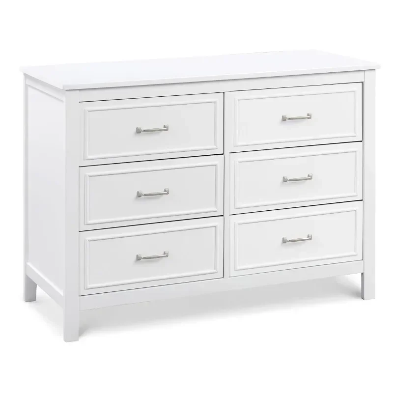 Charlie Modern Drawer Double Dresser, Modern Nightstand for Living Room, Bedroom, Easy to Assemble