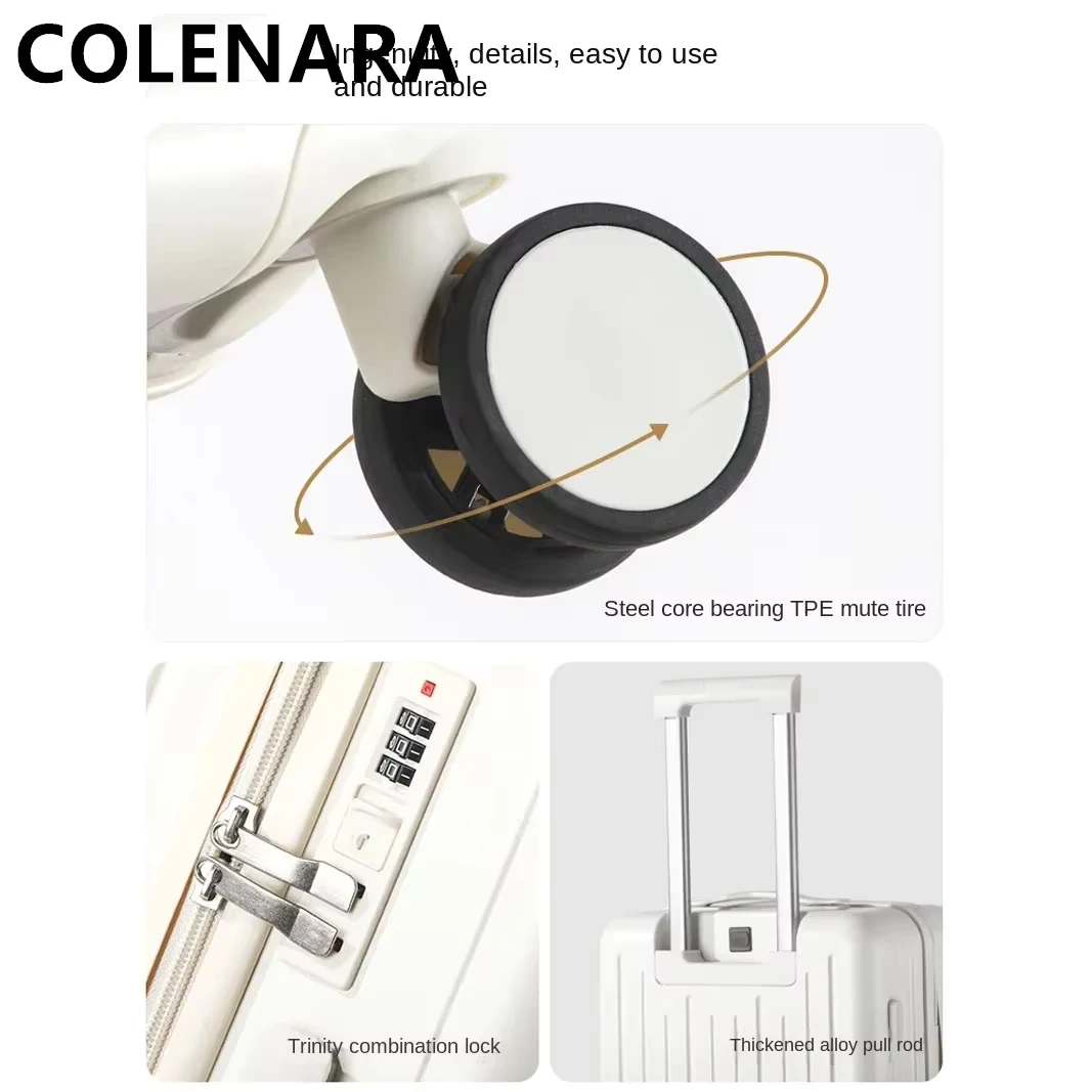 COLENARA Multifunctional Suitcase USB Charging Multifunctional Trolley Case 20
