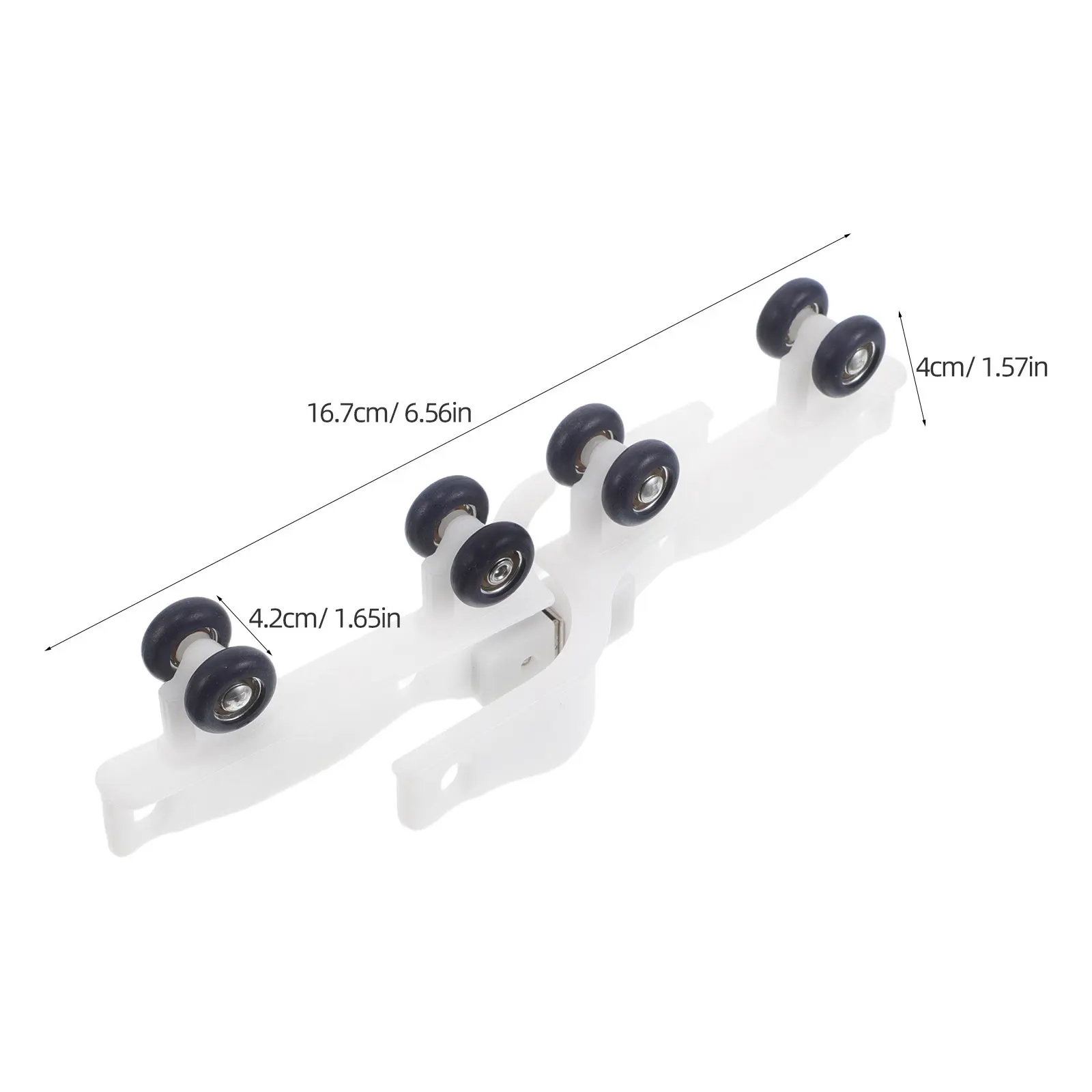 2Pairs Curtain Pulley Inserts Magnetic Closure Bearing Wheel Accessories for Smooth Silent Curtain Track Sliding Bedroom Living