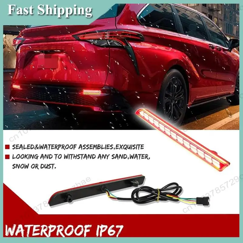 -A01R بدوره مصباح إشارة متتابعة الضباب مصباح الفرامل ضوء LED المصد الخلفي عاكس لتويوتا سيينا 2021 2022 2023 #1