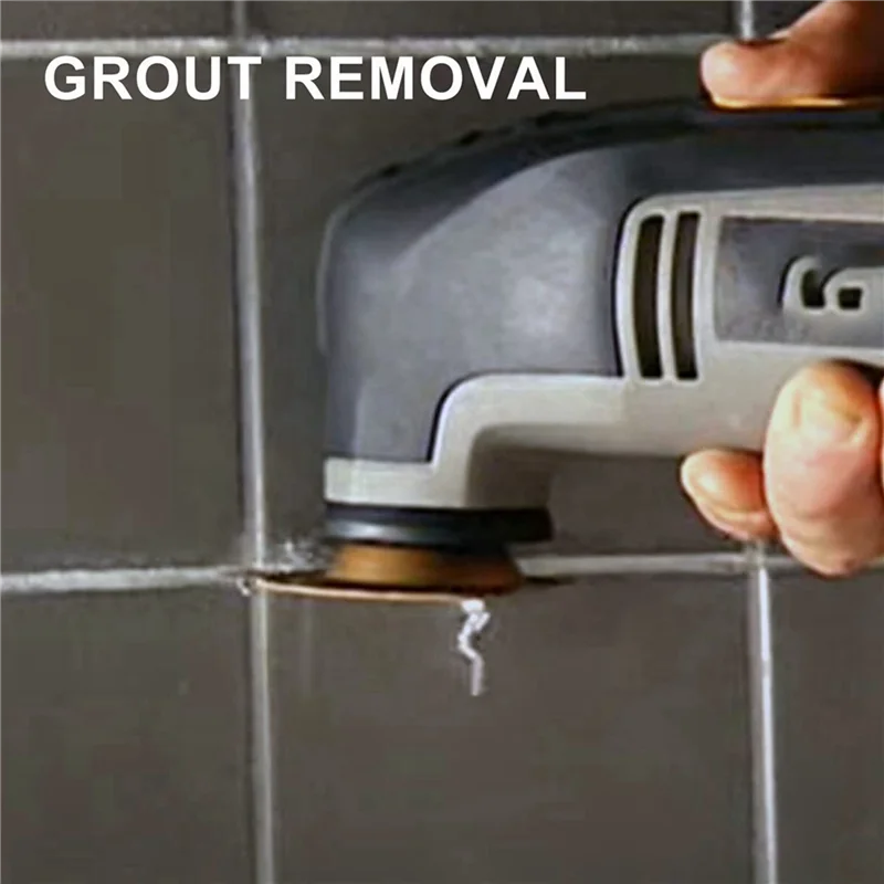 

12Pcs Carbide Grits Oscillating Saw Blades For Grout Removal, Multi-Tool Blades Grout Remover Tool For Tile Grout-AT36