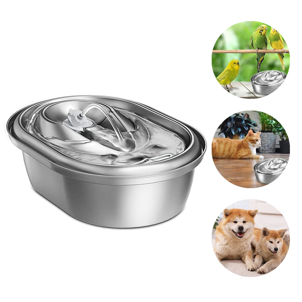 

Stainless Steel Cat Water Fountain Healthy Pets Fountain Dishwasher Safe Dog Water Dispenser Super Quiet Water Fountain