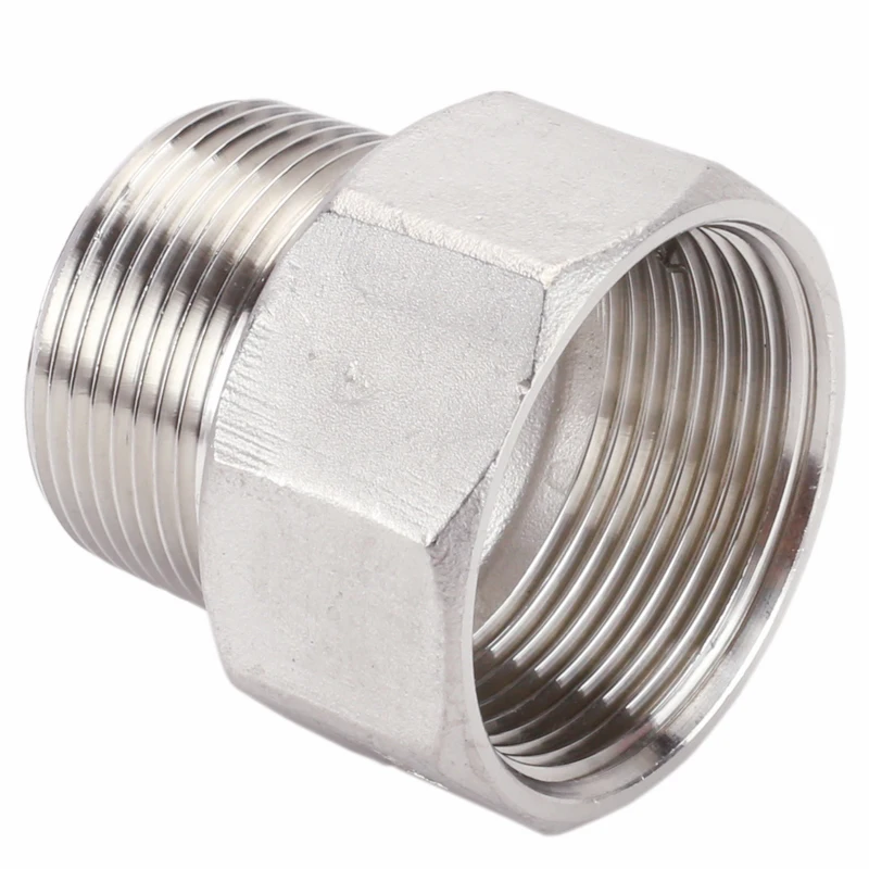 1/8 "1/4" 1/2 "3/4" 1 "1-1/4" 1-1/2 "2" BSP Dây Chuyền Giảm Tốc Kết Nối Adapter Nữ X Nam Phối Ren Thẳng 304 Thép Không Gỉ Thông Tắc Đường Ống
