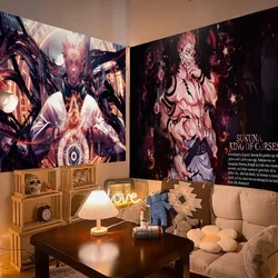 Anime Jujutsu Kaisen Ryomen Sukuna Cartoon Tapestry Wall Hanging Decoration Household Home Decor