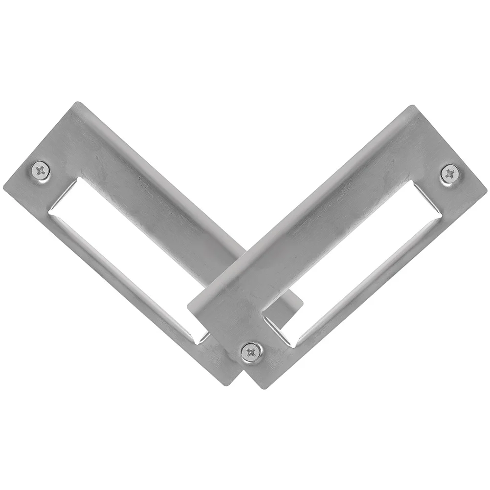 

2pcs Door Lock Accessories Stainless Steel Door Strike Plate Durable Hole Filler Reinforcement Kit For Residential Commercial