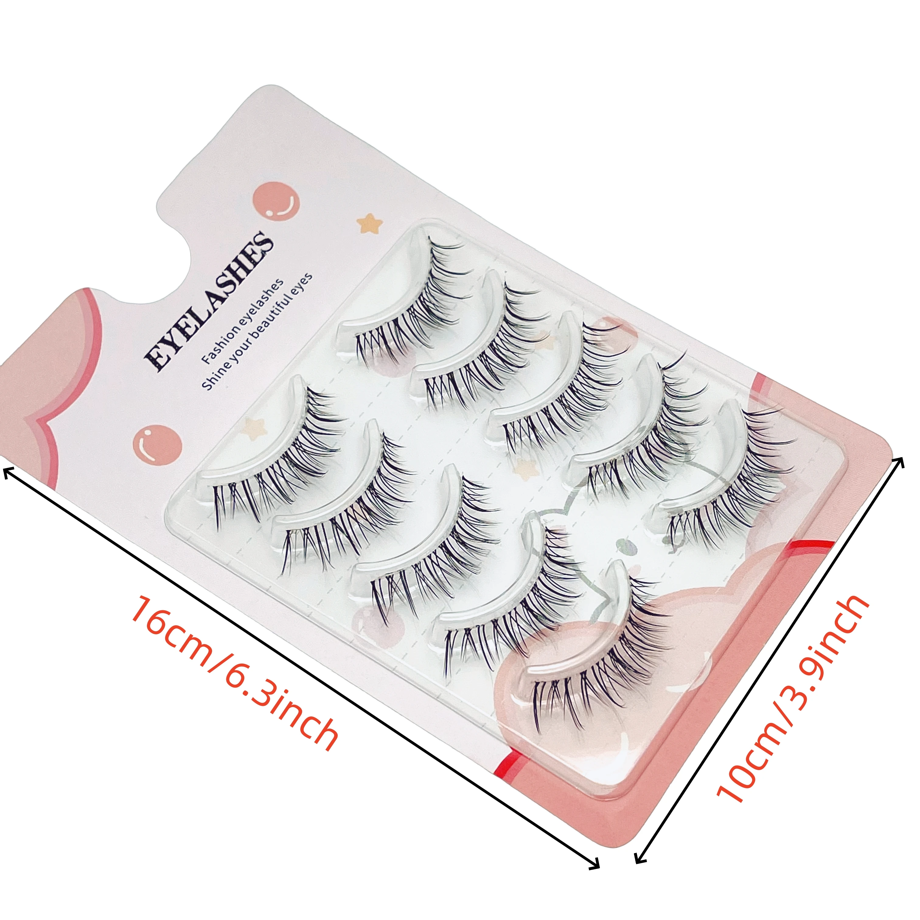 ขนตาปลอมโปร่งใสแบบยุ่งเหยิงพิเศษ 5 คู่ ขนตาการ์ตูนน่ารัก เหมาะสำหรับใช้ในชีวิตประจำวัน เป็นธรรมชาติและนำกลับมาใช้ใหม่ได้