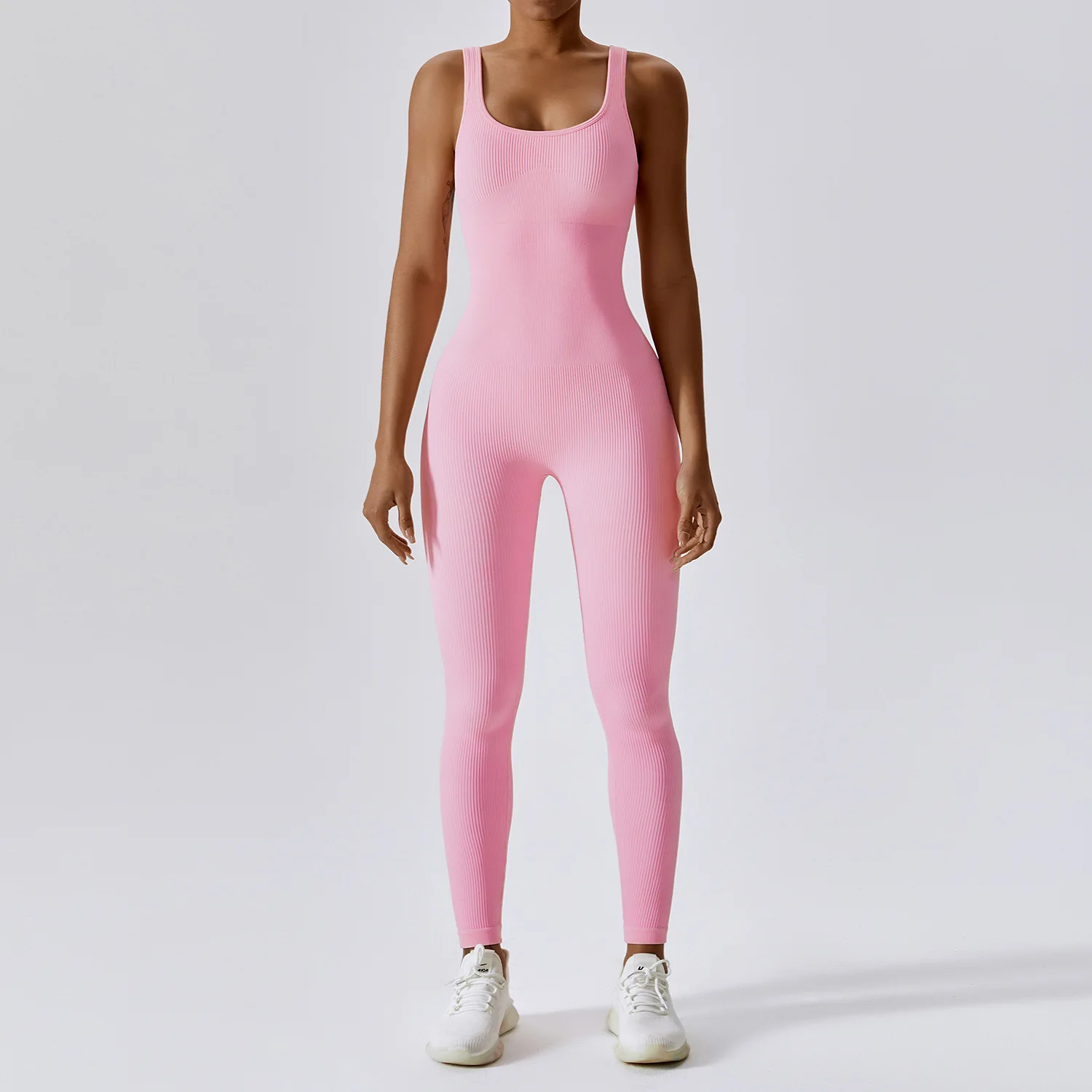 Ensemble de survêtement de yoga sans couture pour femme, combinaisons de yoga, barboteuses d\'entraînement, vêtements de sport, costume de batterie,