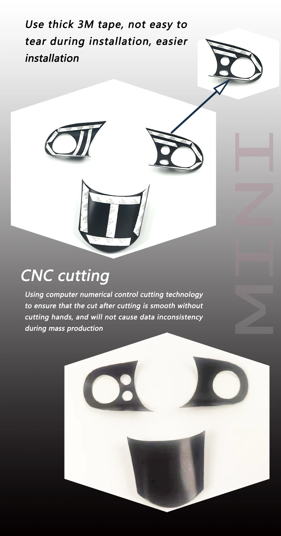 Car Steering Wheel Panel Button Cover Styling Sticker For Mini Cooper S R53 R52 Convertible Car Auto Accessories