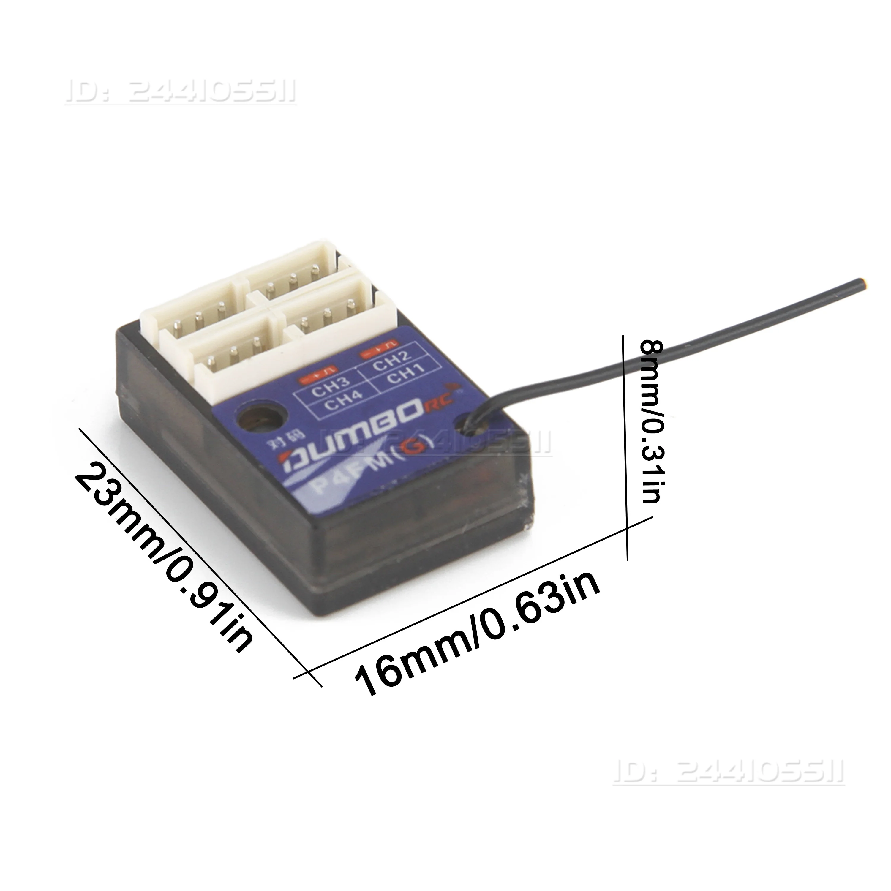 DUMBORC P4FM 4CH P4FMG Con Giroscopio 2.4G Mini Ricevitore per DDF-350 X6 X6PM X4 RC Trasmettitore Telecomando FAI DA TE Auto Barca Serbatoio
