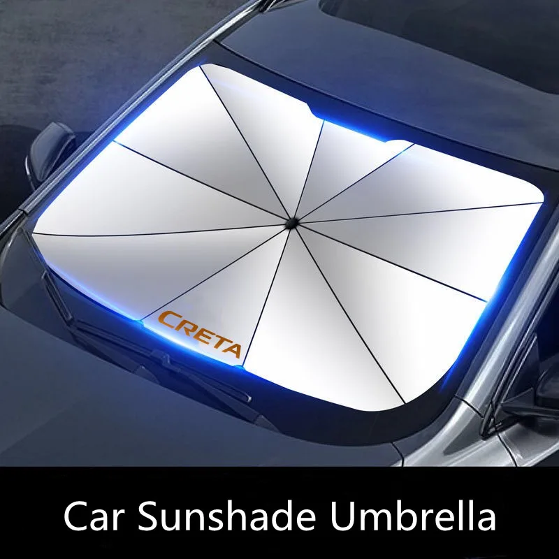 

Car Sun Shade Protector Parasol Summer Sun Car Interior Windshield Protection Umbrella For Hyundai creta ix25 2020 2019 2011