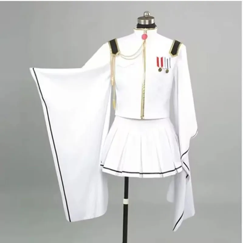 Cosplay Anime Miku Seribu Pohon Sakura Mikuu Kimono Pakaian Wanita Seragam Militer Merah Muda dengan Topi Setelan Mewah Halloween Ir;l5
