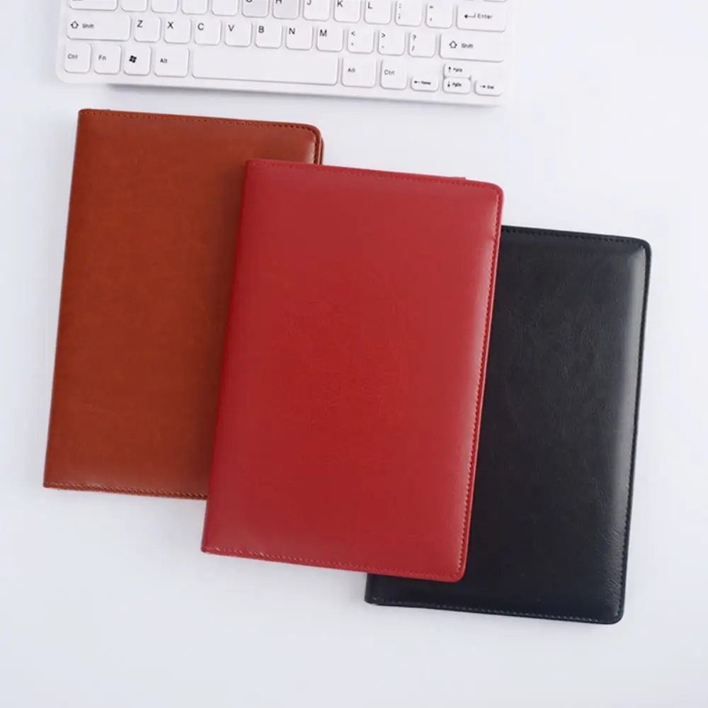 Portable PU Leather A5 File Folder With Elastic Pen Insert Waterproof Clipboard Document Clip Card Slot Writing Pad Restaurant