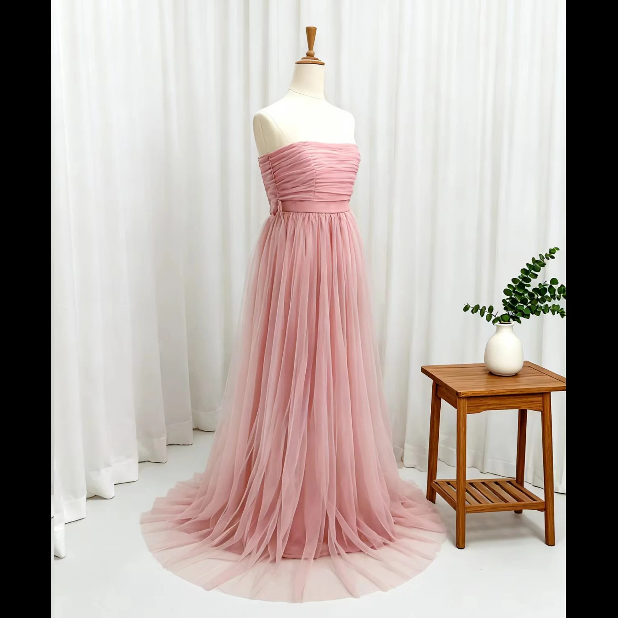pregnancy-photography-outfit-elegant-tulle-lace-up-dress-strapless-split-evening-dresses-maternity-dresses-for-baby-showers