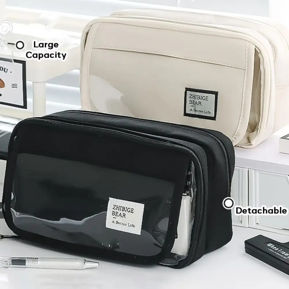 High Quality Multilayer Pen Bag Large Capacity Multifunctional Pen Pouch Detachable Pencil Case School Office