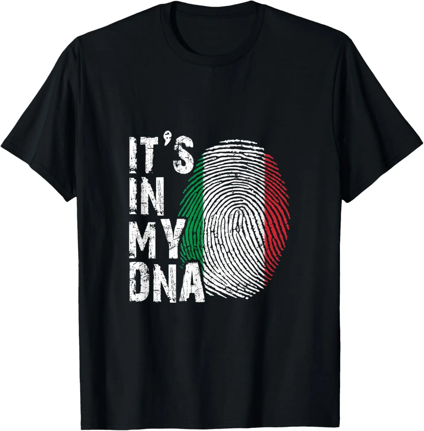 It's in my DNA Italy Italian genes flag thumb Rome Turin Fun T-Shirt