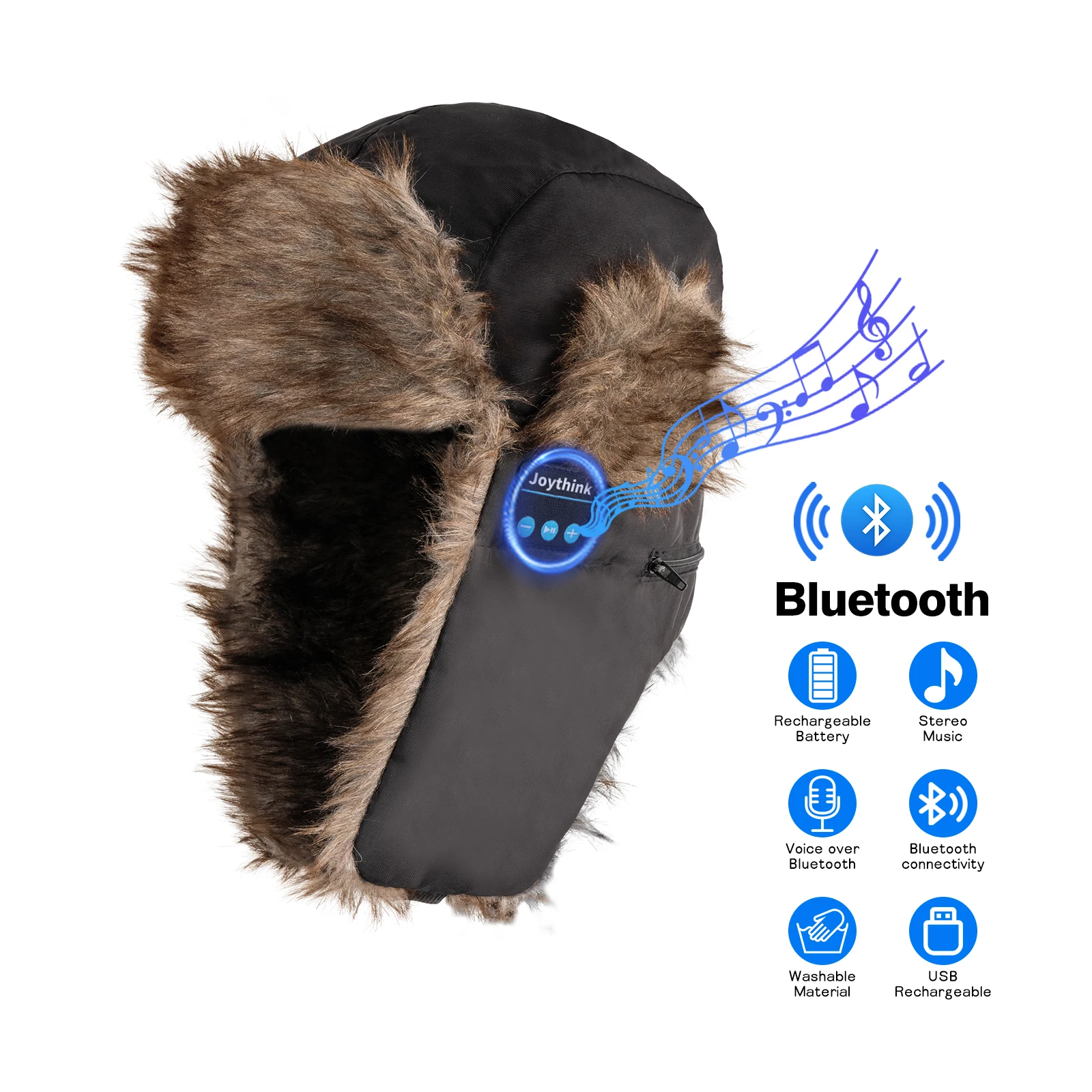 

24 News SYPVRY Bluetooth Winter Hats For Men 2 Wearing Methods Warm Trapper Hat Wirelesss Headphones Music Beanie with Ear Flaps