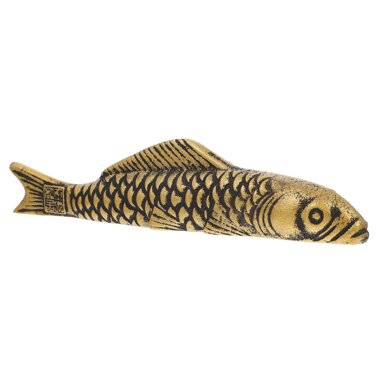 

Chinese Calligraphy Paperweight Cast Iron Carp Shape For Sumi Drawing Writing Festival Ceremony Art Supplies