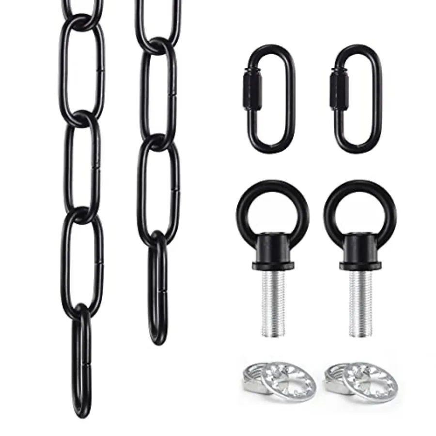 Black Metal Chandelier - Heavy Duty, 6 Feet Chain for Pendant Lights, Swag Lights