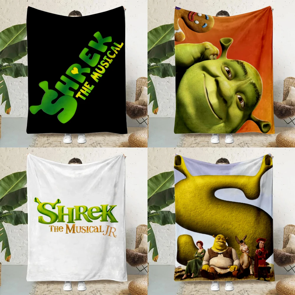 

Cartoon Funny S-Shreks Printed Blanket Picnic Blankets Warm Blanket Soft and Comfortable Blanket Home Travel Birthday Gift