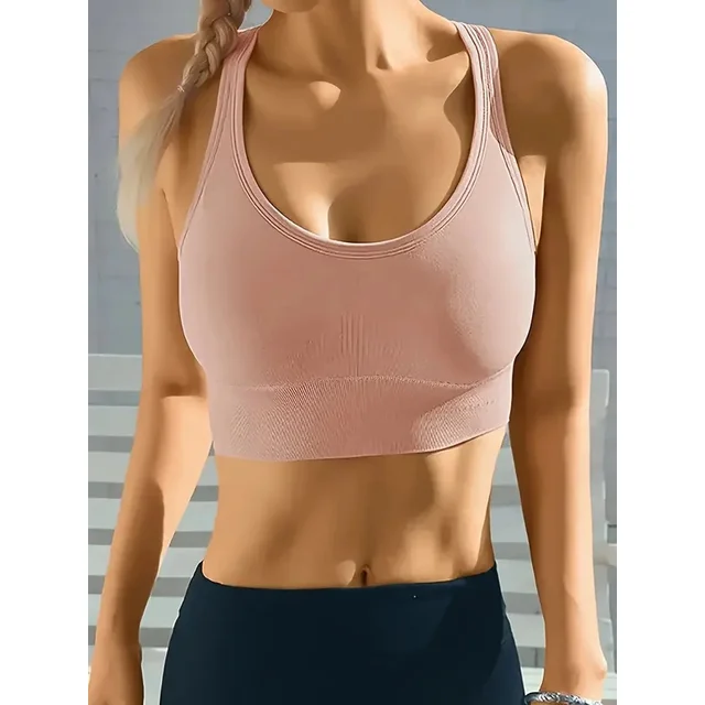 Sports Seamless Comfy & Breathable Push Up Yoga Tank Bra@W4 3