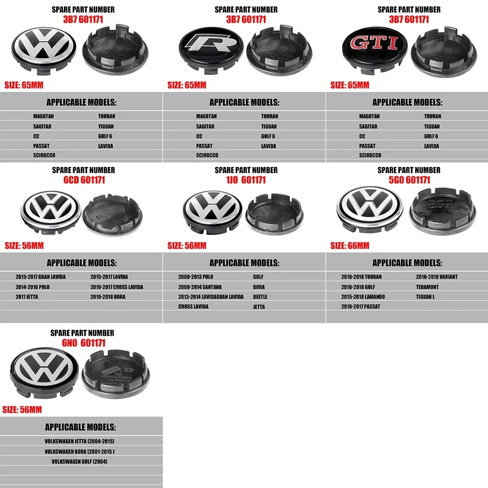 

Для VW Volkswagen Jetta MK5 Golf, для Volkswagen VW Polo Golf Passat B6 Jetta Touran GTI MK4 CADDY, оригинальные колпаки на колеса, стайлинг автомобиля