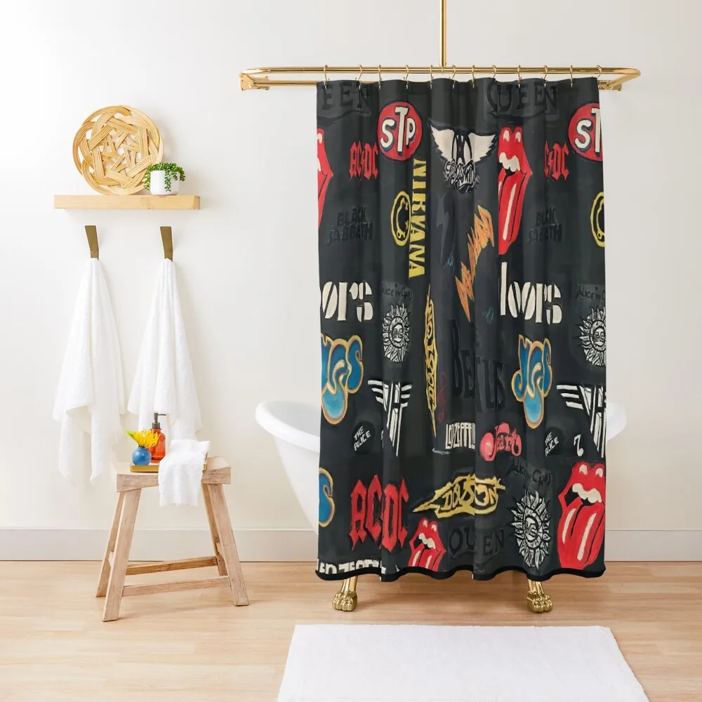 

Bands Shower Curtain Bathtub Bathroom And Shower Curtain